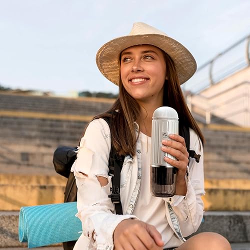 Miniatura 2 de Cafetera eléctrica portátil para café expreso, sistema de extracción rápida 2 en 1, con sistema de extracción de café molido y cápsulas NS, para