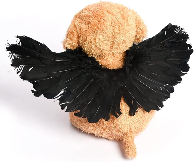 Disfraz Alas Ángel y Diablo para Perro Gato Halloween Negro y Blanco Talla S miniatura 5