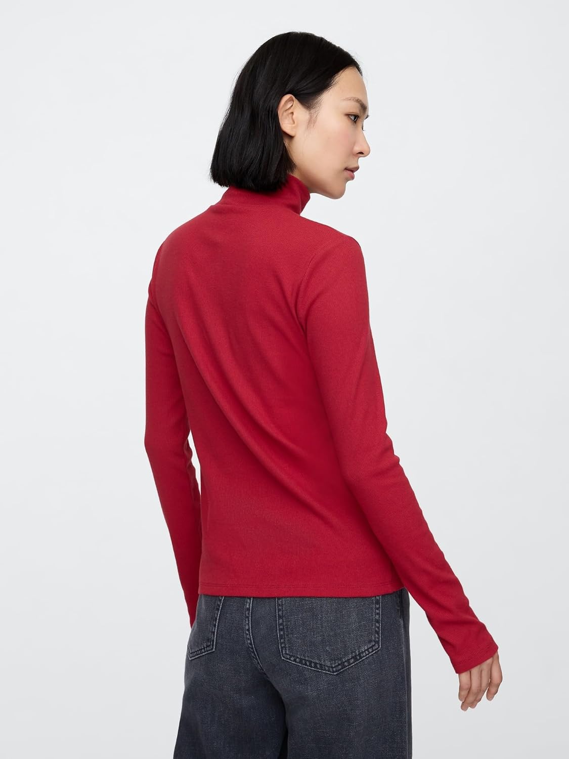 Gap Womens Long Sleeve Brushed Rib Turtle Neck - Image 3