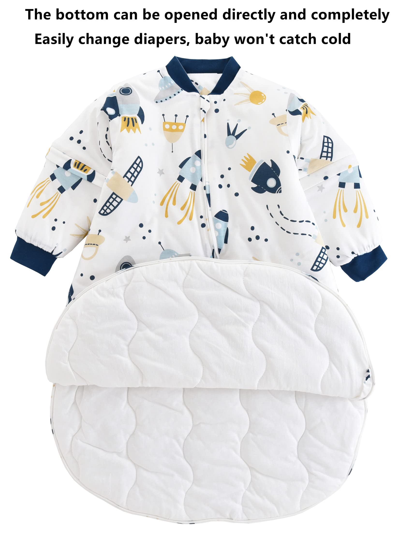 Chilsuessy babyslaapzak, winter, met afneembaar lange mouwen