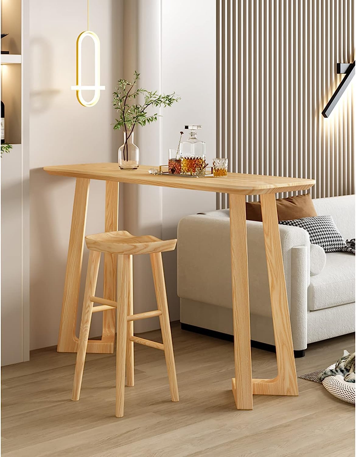 Amazon｜カフェテーブル サイドテーブル おしゃれ 木目 キッチン