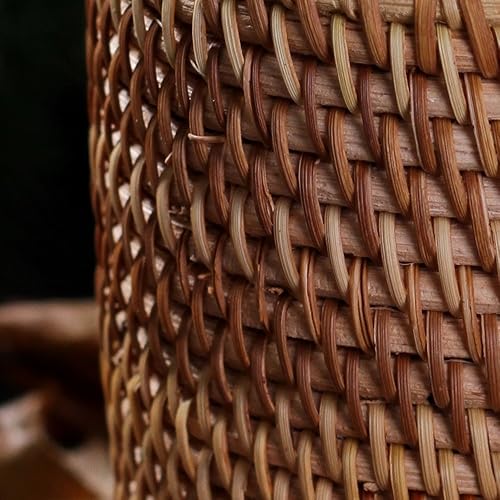 Miniatura 6 de Portalápices de ratán hecho a mano, soporte para brochas de maquillaje en cono, tazas organizadoras de decoración de mesa para papelería, pinceles