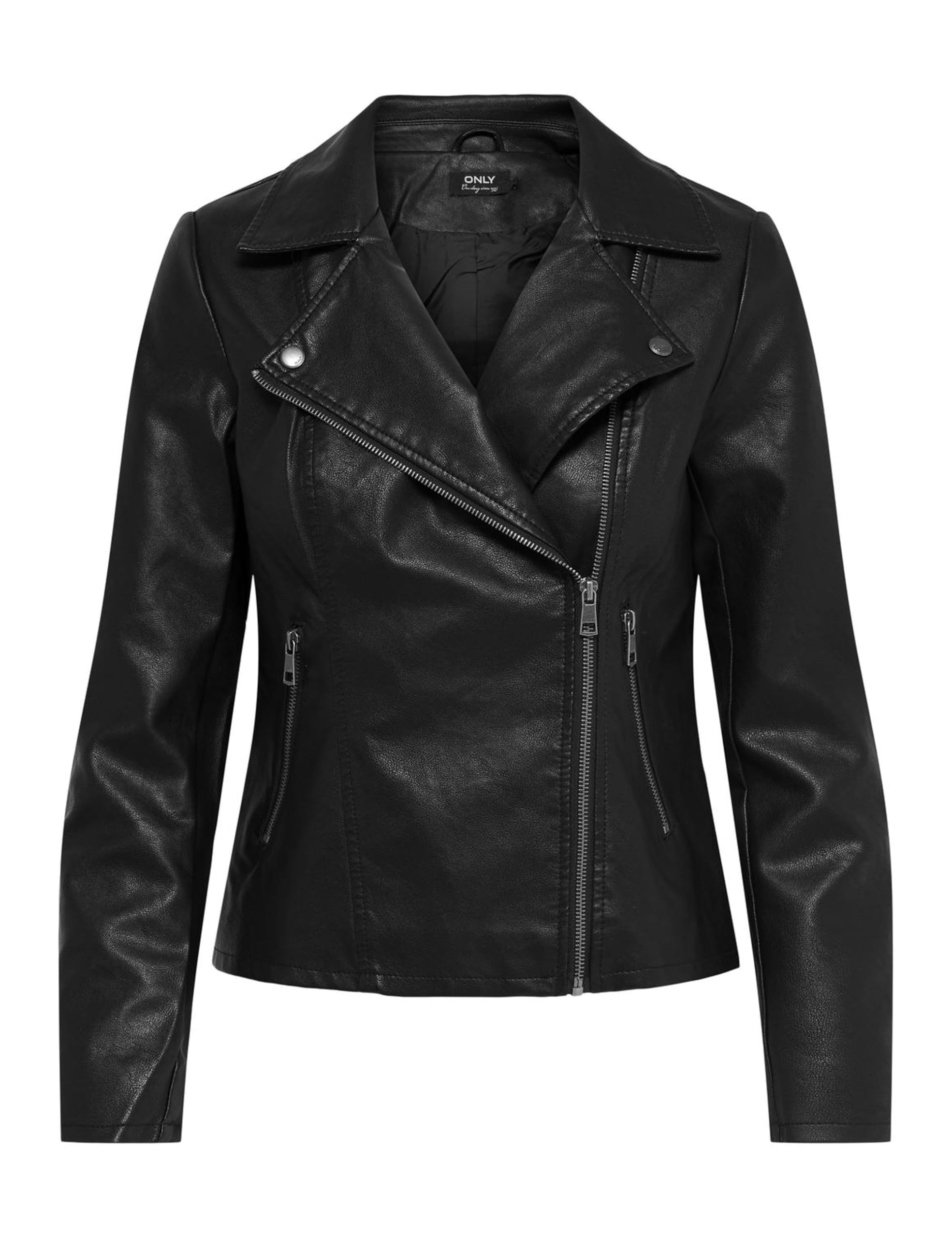 ONLY Female faux leather biker jacket, black, S