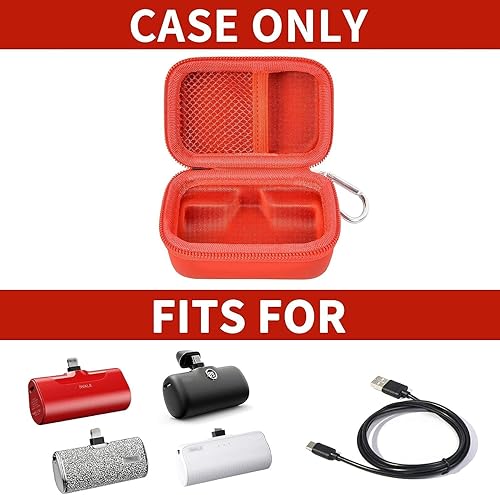 Vista 37 de casmilee Cargador portátil Power Bank Case para 2 piezas Swyop/para Feob/para Charmast/para JEJILL/para LanLuk/para VEGER/para iWALK/para Rosado