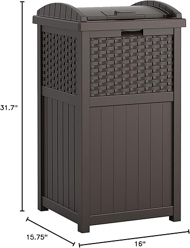 Miniatura 3 de Christopher Knight Home Keaton - Mesa auxiliar de mimbre y lata escondida de 33 galones de resina para exteriores con tapa, multicolor marrón y