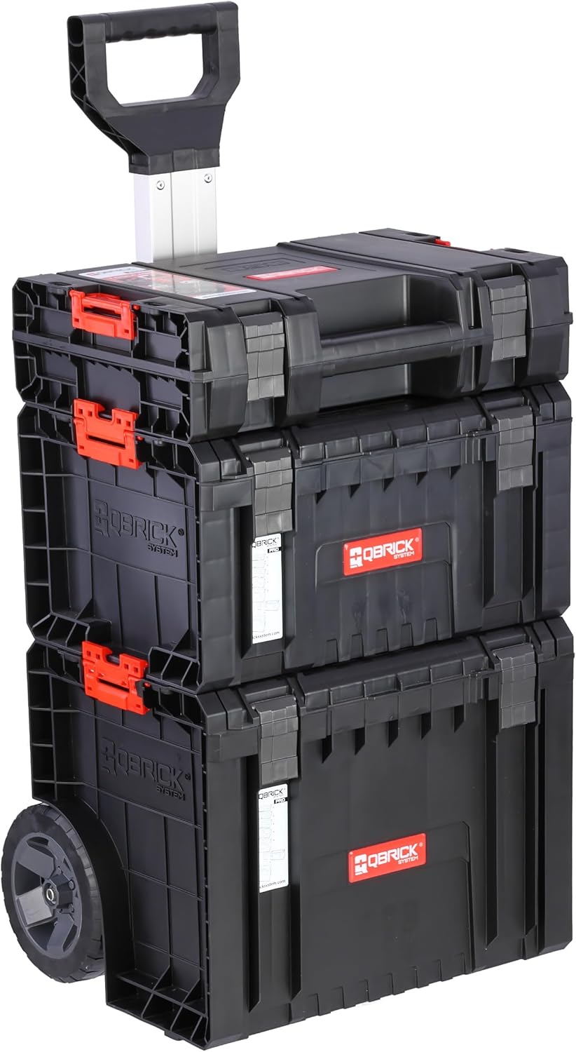 Large Set of Tool Box on Wheels Box with Compartments Power Tool Box