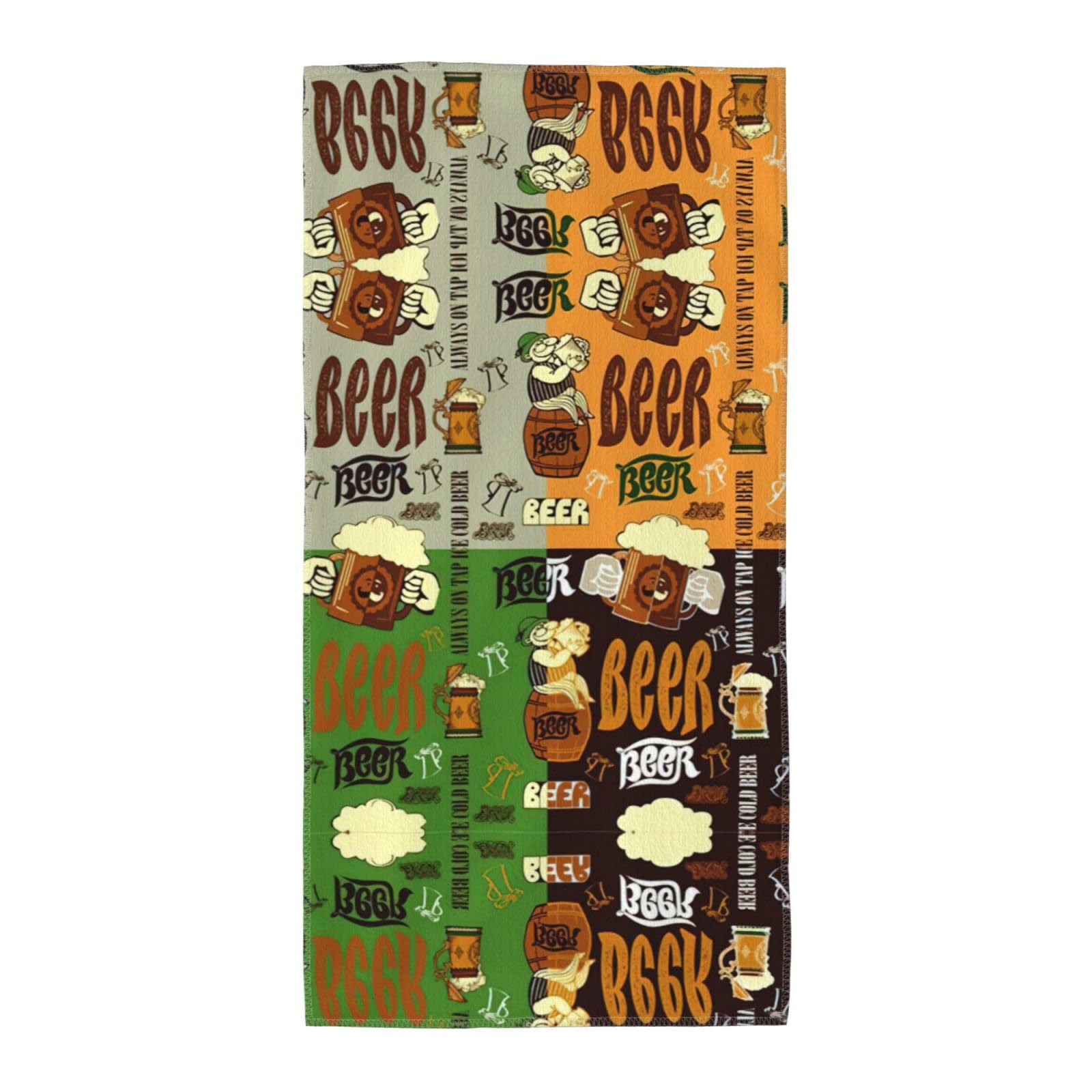 SDEGTHO Beer Soft Absorbent Long Towel For Gym Sports Picnic Leisure Use