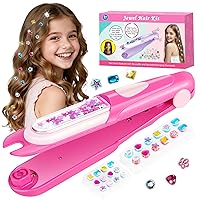 Vista 9 de Kit de estampador de gemas para el cabello - Joyas brillantes para el cabello para juguetes de niñas - Accesorios para el cabello con diamantes Rojo