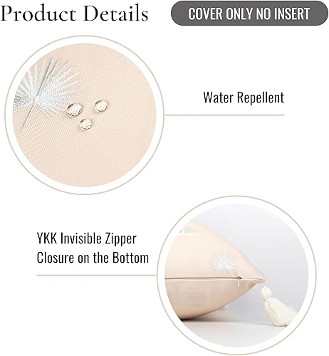 Miniatura 5 de Hofdeco Premium Solo funda de almohada de otoño para patio costero para interiores y exteriores, 18 x 18 pulgadas, repelente al agua para patio