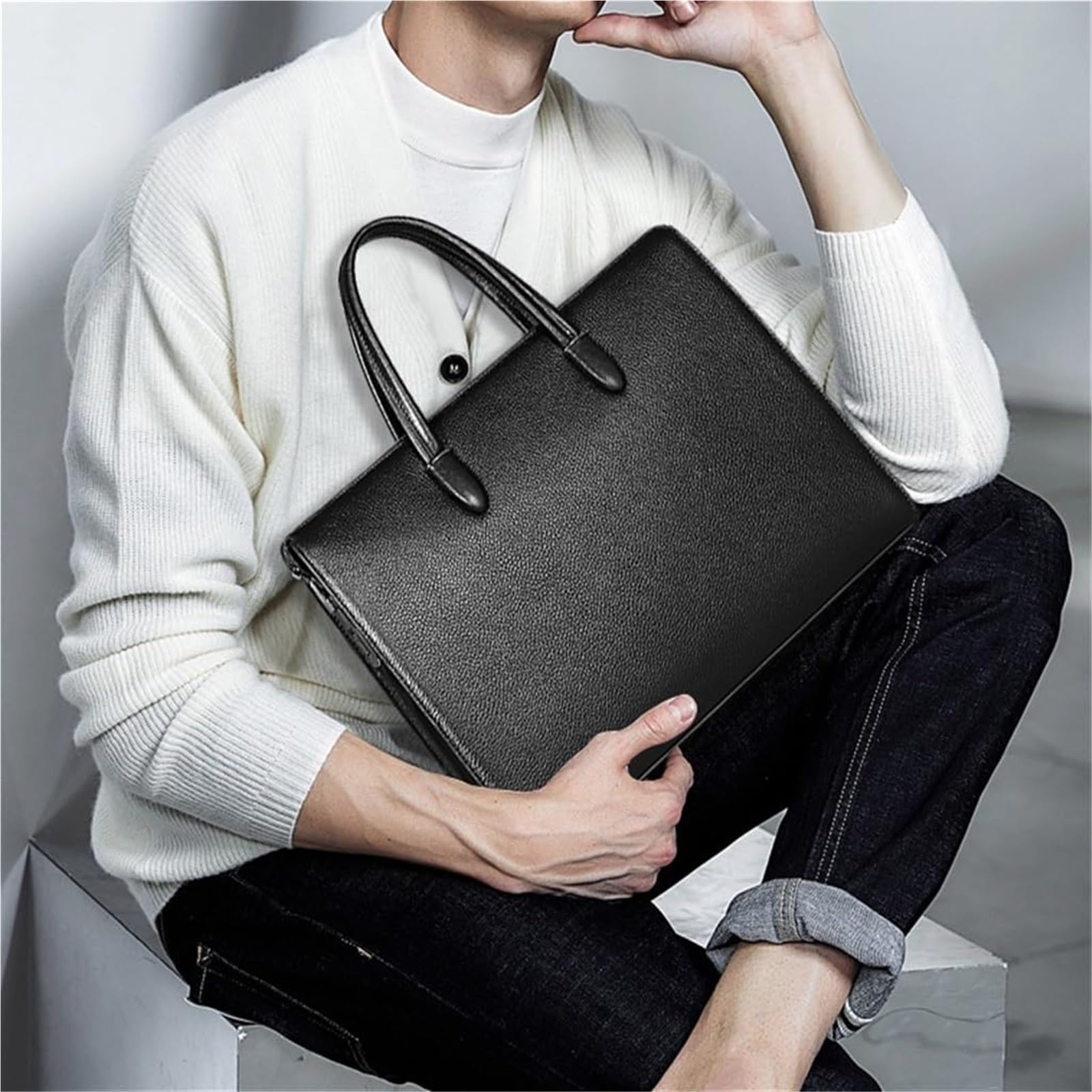 borsa pc Borsa for laptop for laptop da lavoro in pelle da donna | For la borsa del computer con sblocco delle impronte digitali for ufficio aziendale