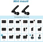 2 Pack Support adhésif profil bas pour Garmin Dashcam, pour Garmine Dash Cam Mount pour Dash Cam Mini 2 Mini 3/45/46/47/55/56/57/65W/66W/67W/X110/X210/X310/Tandem/Speak/Speak Plus