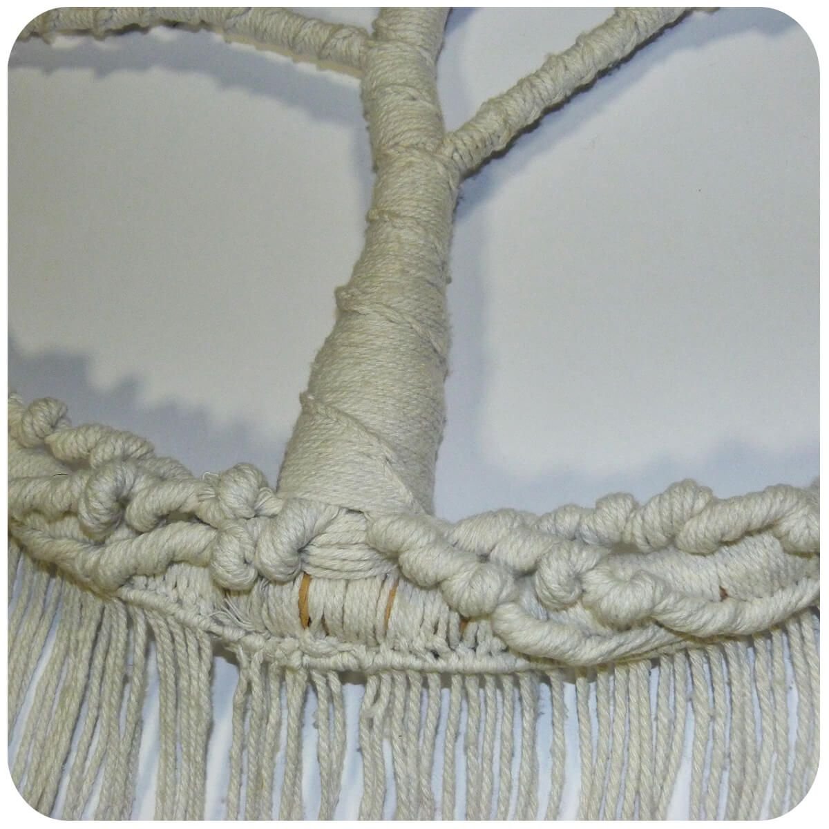 Simandra traditioneller handgefertigter Traumfänger mit Lebensbaum im Makramee Stil – hängender Boho Dreamcatcher mit Lebensbaum aus natürlichen Materialien handgefertigt – 55 x 137 cm