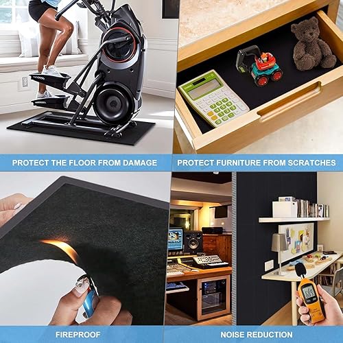 Miniatura 24 de Storystore Hojas de neopreno de aislamiento de espuma con adhesivo, 1/16 pulgadas de grosor x 12 pulgadas de ancho x 59 pulgadas de largo, rollo