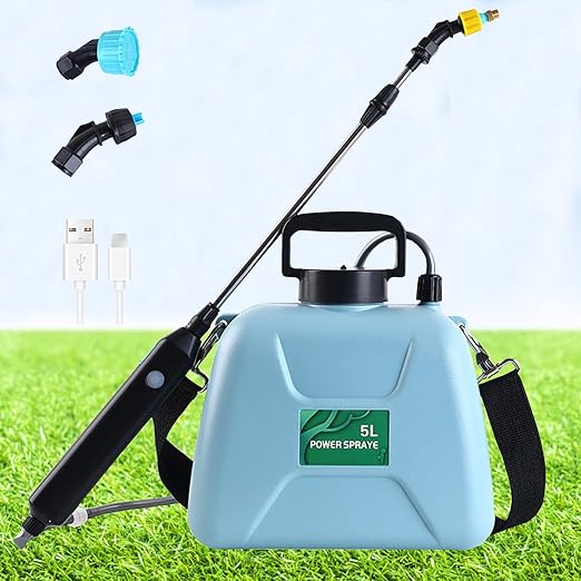 DOUBFIVSY Battery Powered Sprayer, 5L Electric Sprayer Wand