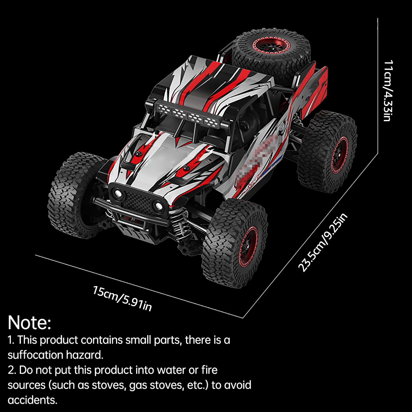 Auto fuoristrada RC 1/18, 70 km/h, 2,4 GHz, telecomando