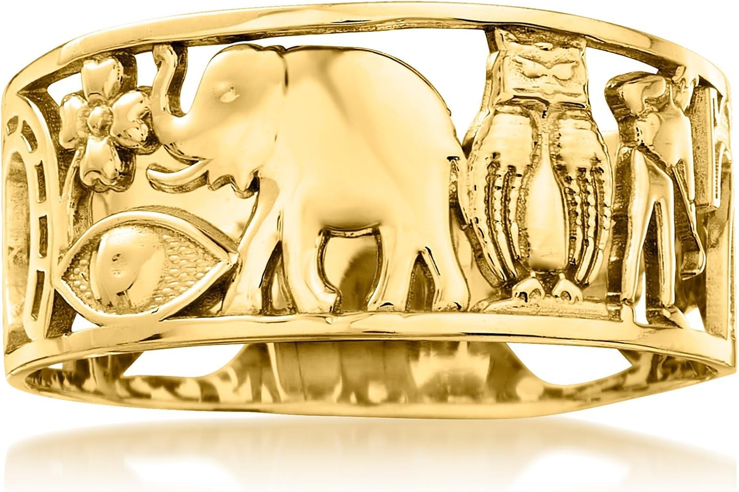 Ross-Simons 14kt Yellow Gold Good Luck Ring