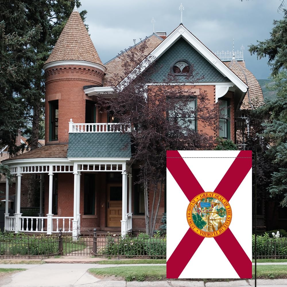 Florida State Garden Flag 12x18 Double Sided Florida Flags with Vivid Color for Yard Lawn Decoration, State Flag for Outdoor Indoor House Decor - Image 4