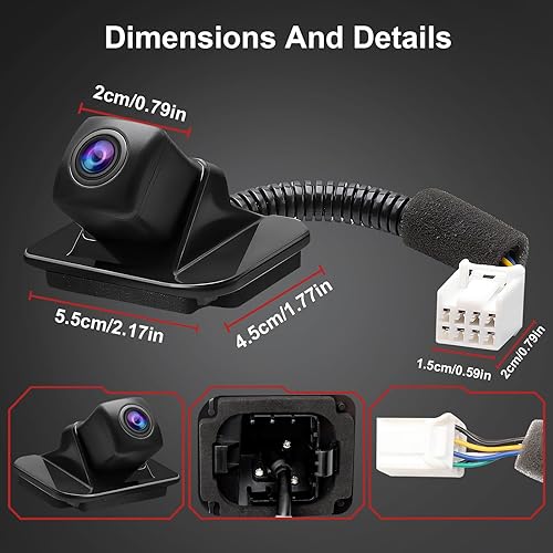 Miniatura 7 de Reemplazo 39530-T2A-A21 590-440 39530-T2A-A31 cámara de respaldo para Honda Accord Sedan EX-L 2014-2015, Honda Accord Sedan, Honda Hybrid 2016-2017,