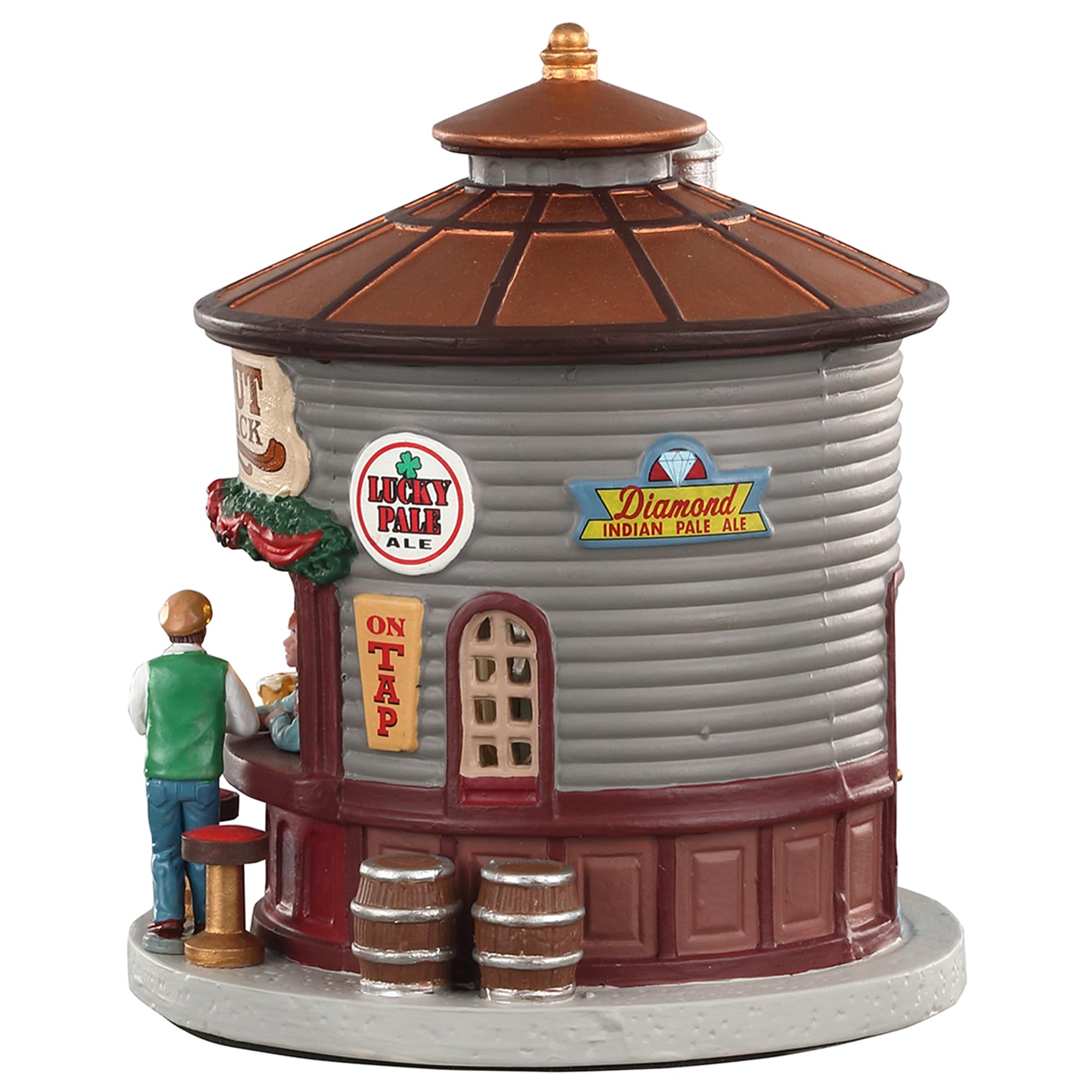 LEMAX Quiosco de Cerveza de Resina Iluminado "The Stout Shack" 15,5 x 13,8 x 13 cm