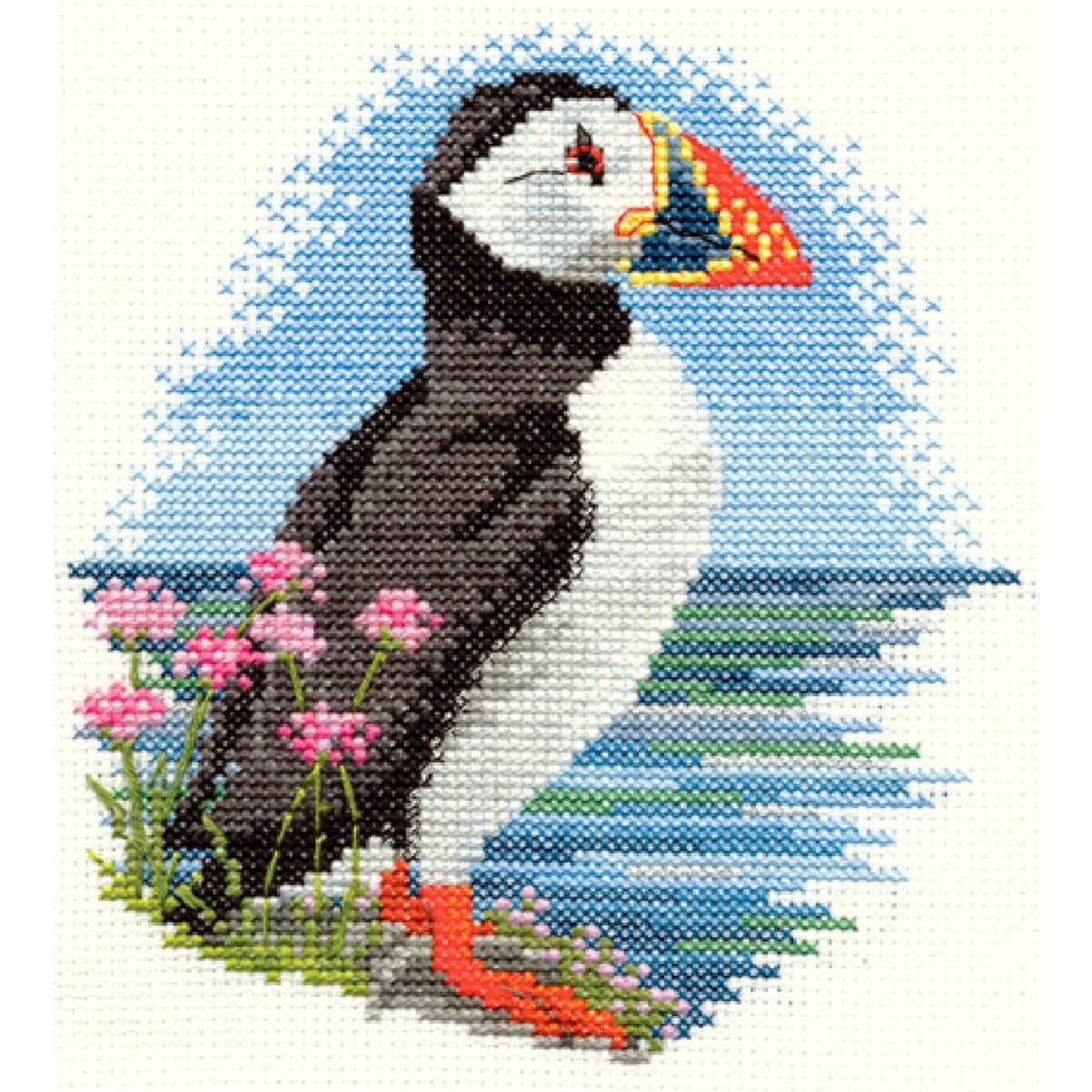 Derwentwater Designs Multi Colour Counted Cross Stitch: Puffin