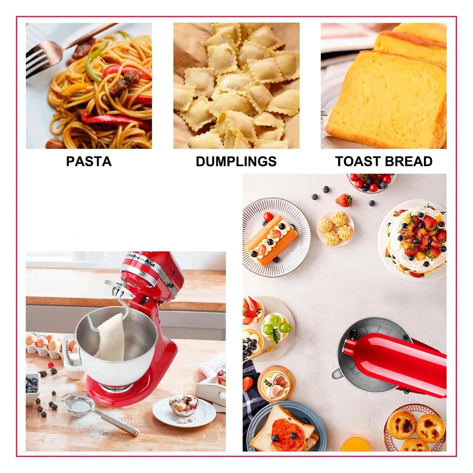 Gancio for impastare in Acciaio Inossidabile Gli Accessori for Impasto del Robot da Cucina Compatibile con Kitchenaid 4.5QT e 5QT