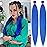 Blue Pre Stretched Braiding Hair 30 Inch 2 Packs Professional Yaki Texture Festival Braids Box Crochet Twist Hair Extensions