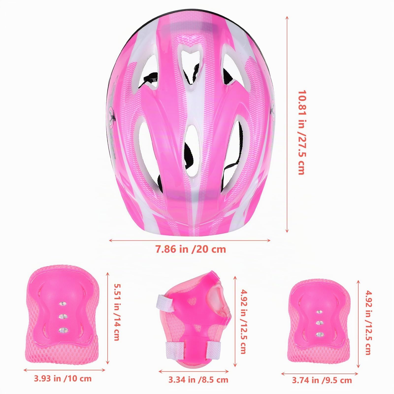 CLISPEED Fahrradhelm Mit Knieschoner Kinder, 7-in-1 Kinderhelm Schoner Inliner Kinder Protektoren Set Ab 3–8 Jahre Verstellbar Knie und EllenbogenschüTzer für MäDchen Jungen Skateboard Fahrrad Rollsch