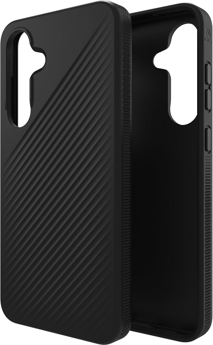 ZAGG Luxe Samsung Galaxy S24 FE Case - Eco-Friendly, 10ft Drop Protection, Wireless Charging Compatible, Slim & Lightweight, Made with Recycled Materials, Black