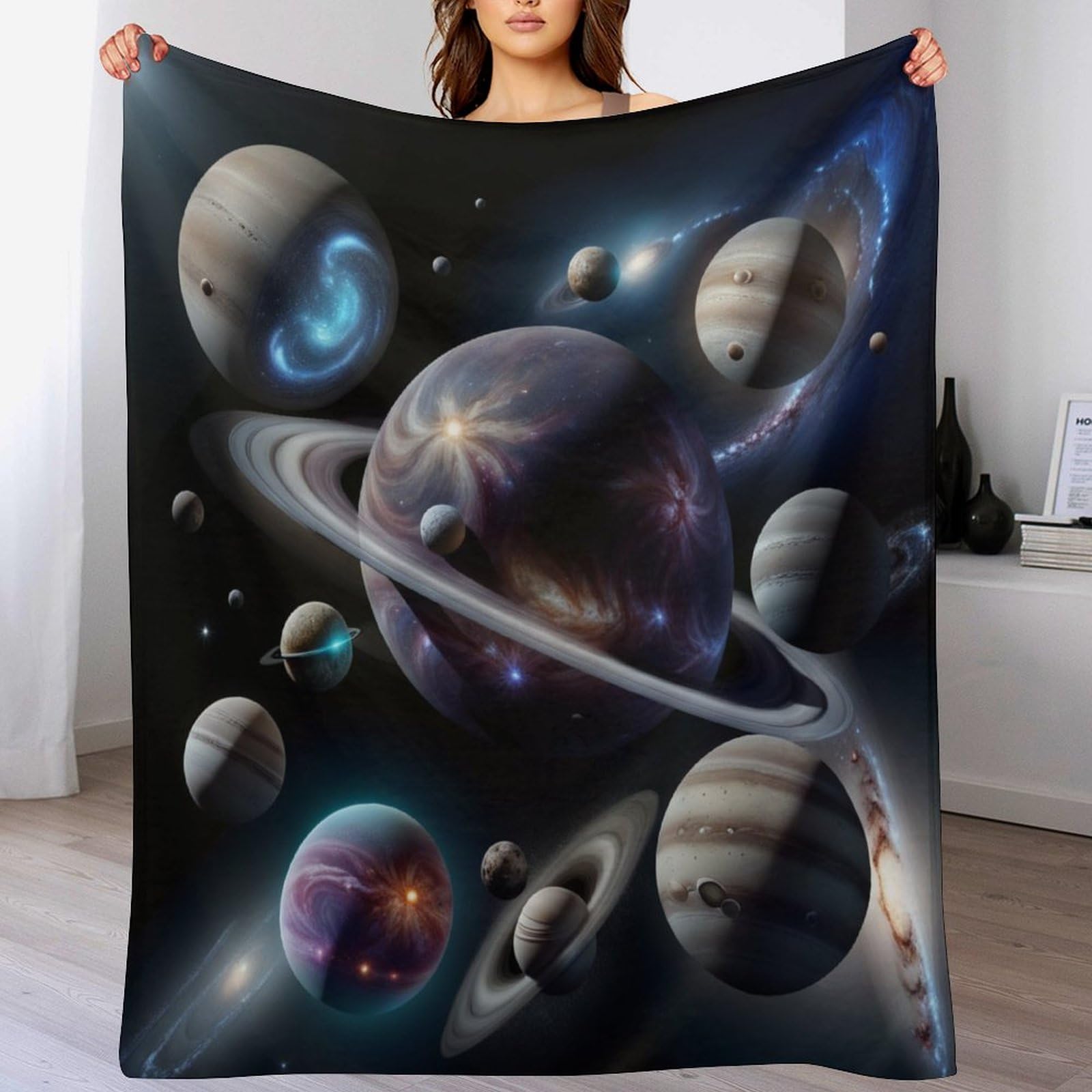 Couverture planète lit 180x200 et couvre-lit polaire de flannel 3D