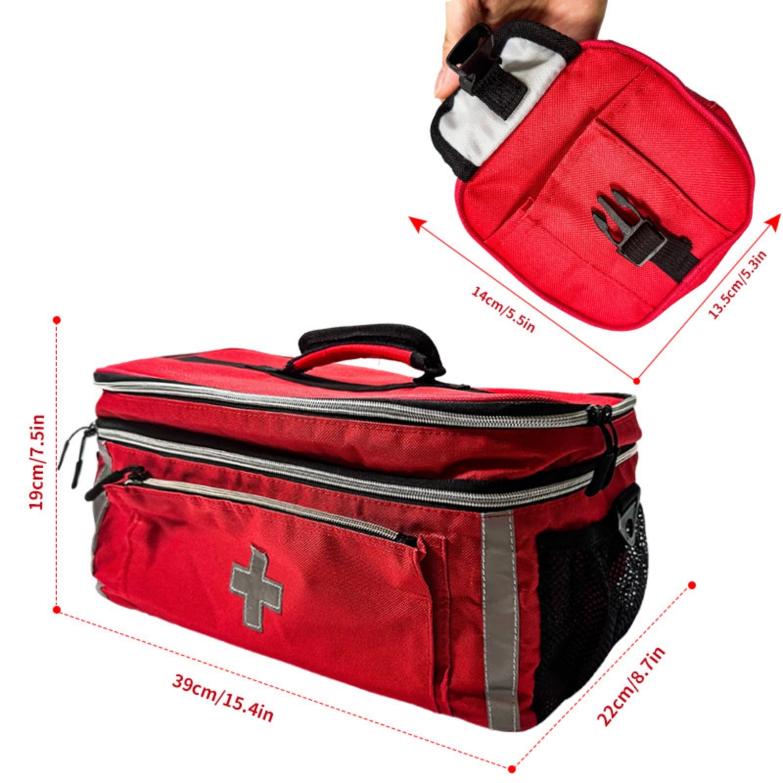 Wasserdichte, staubdichte Polyester-Tasche, abnehmbare Systeme, tragbar, leichtes Design für Wandern, Camping, Notfall-Szenario, Campingtasche