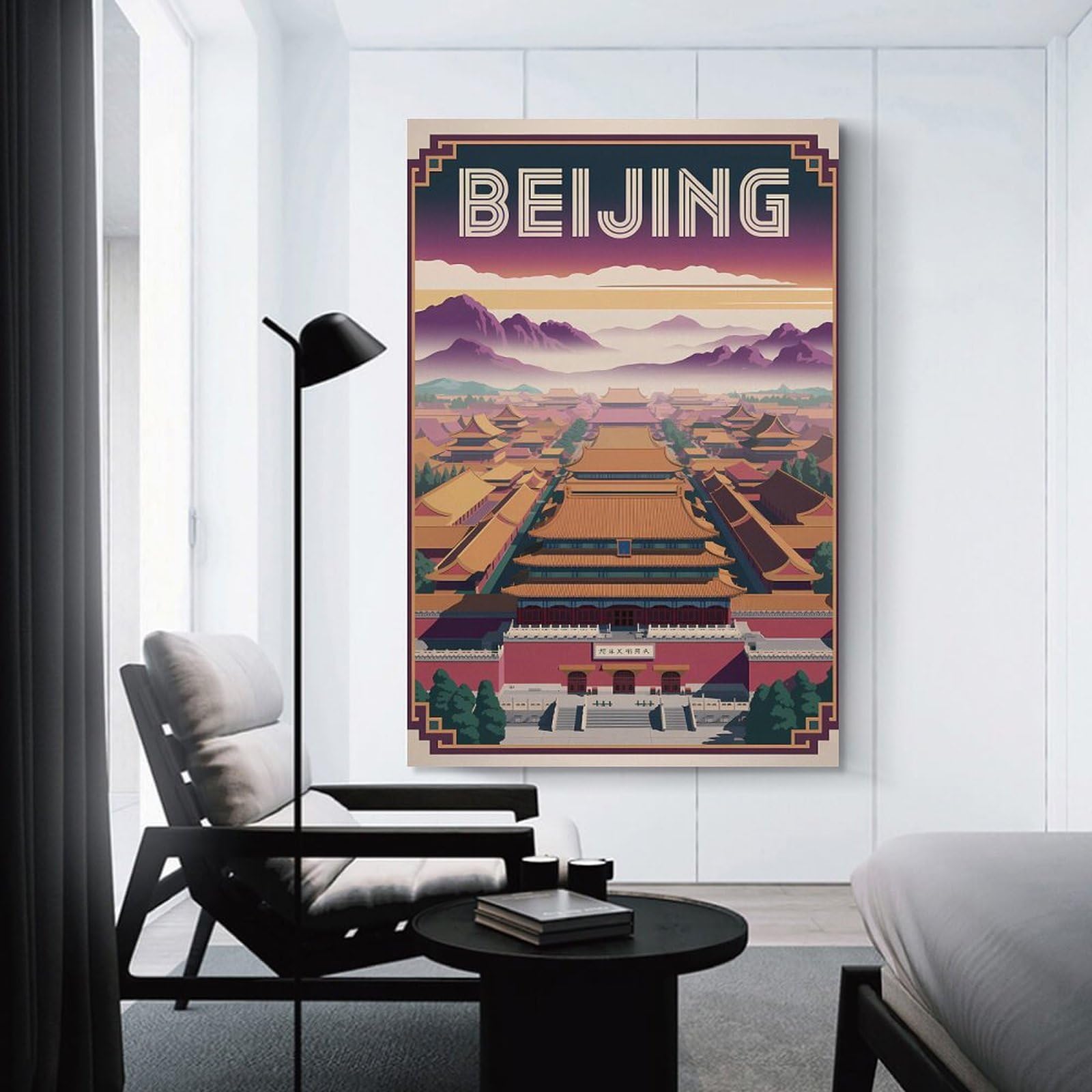 Junmoney Beijing Travel (2) Wall Art Print, 20x30inch(50x75cm), for Front Hall, Corridor Or Welcome Spaces, Wall Decor to Refresh Empty Corners