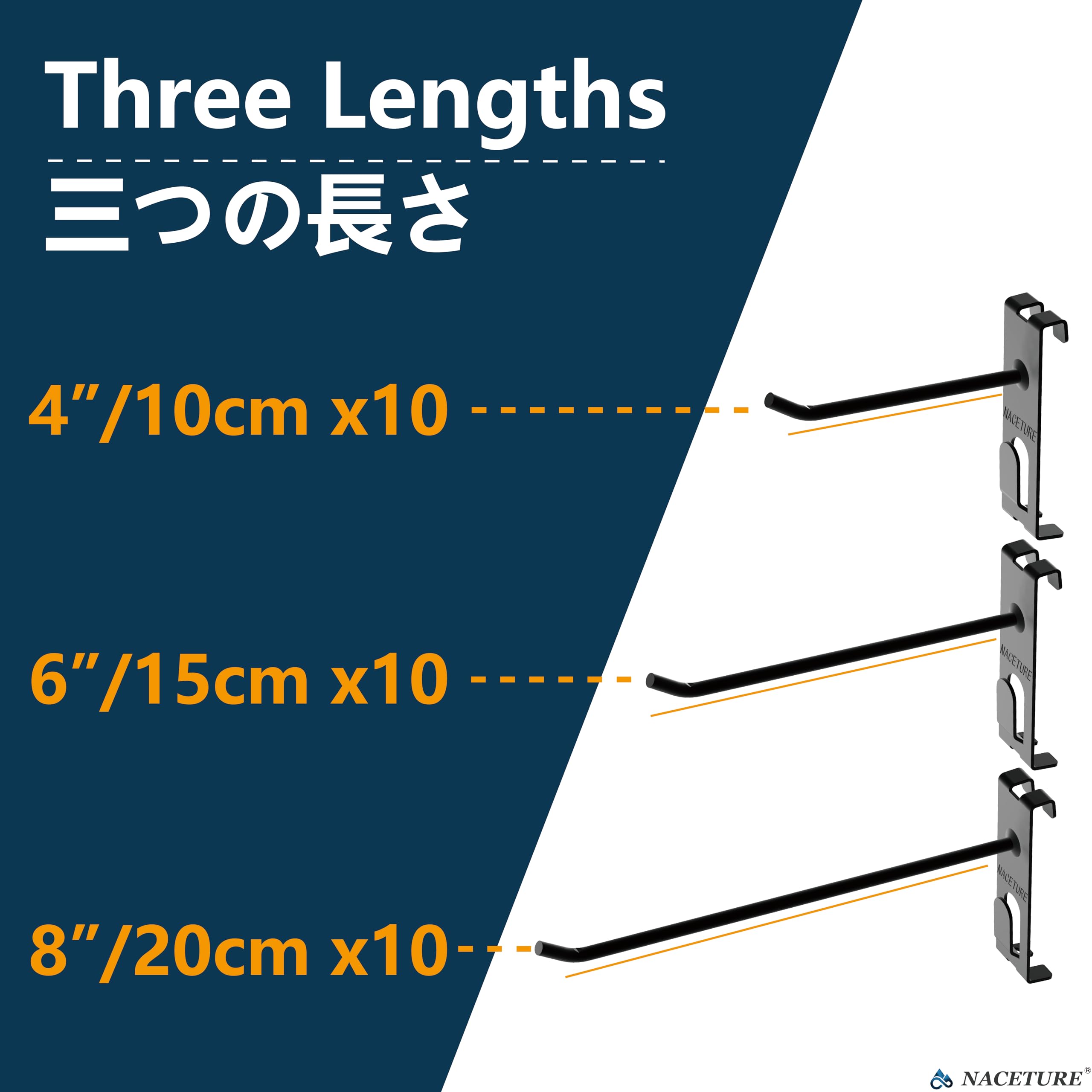 NACETURE 30 Pack Gridwall Hooks, 4", 6" - Image 4