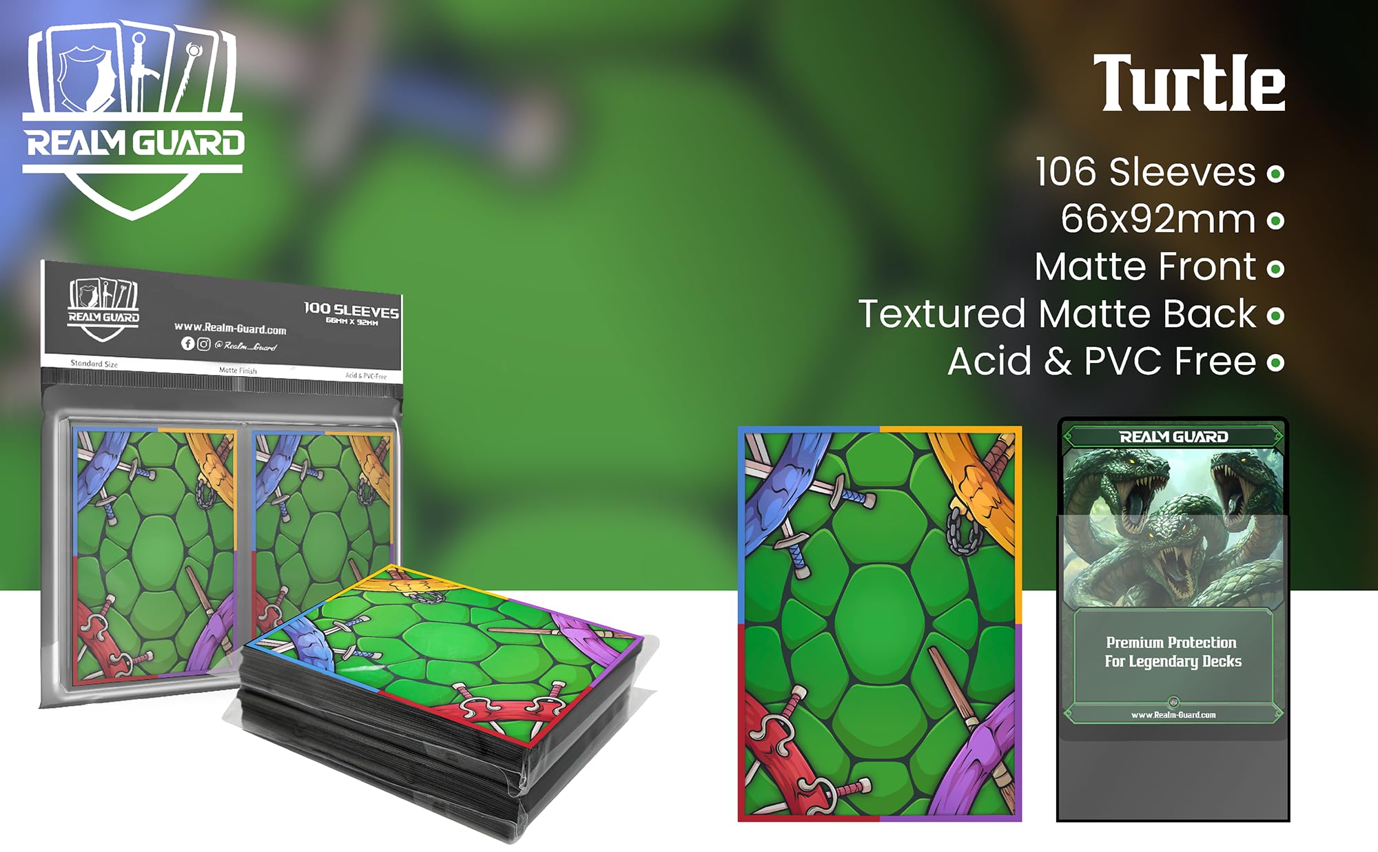 Realm Guard - 100ct Textured Matte TCG/MTG Card Art Sleeves