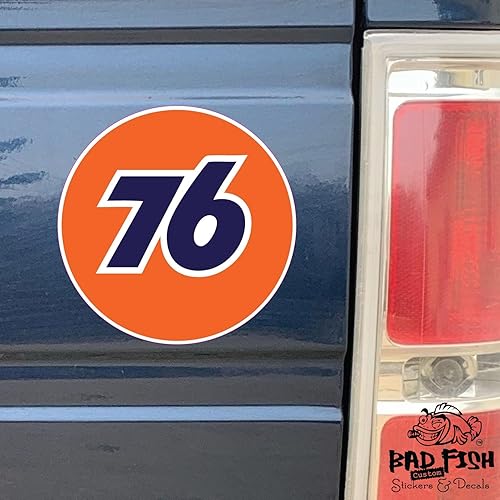 Miniatura 7 de Gas Station Racer 76 calcomanías  Diseño de carreras retro, vinilo ecológico, paquete de 2  0275  Mejora tu estilo con estas llamativas calcomanías,