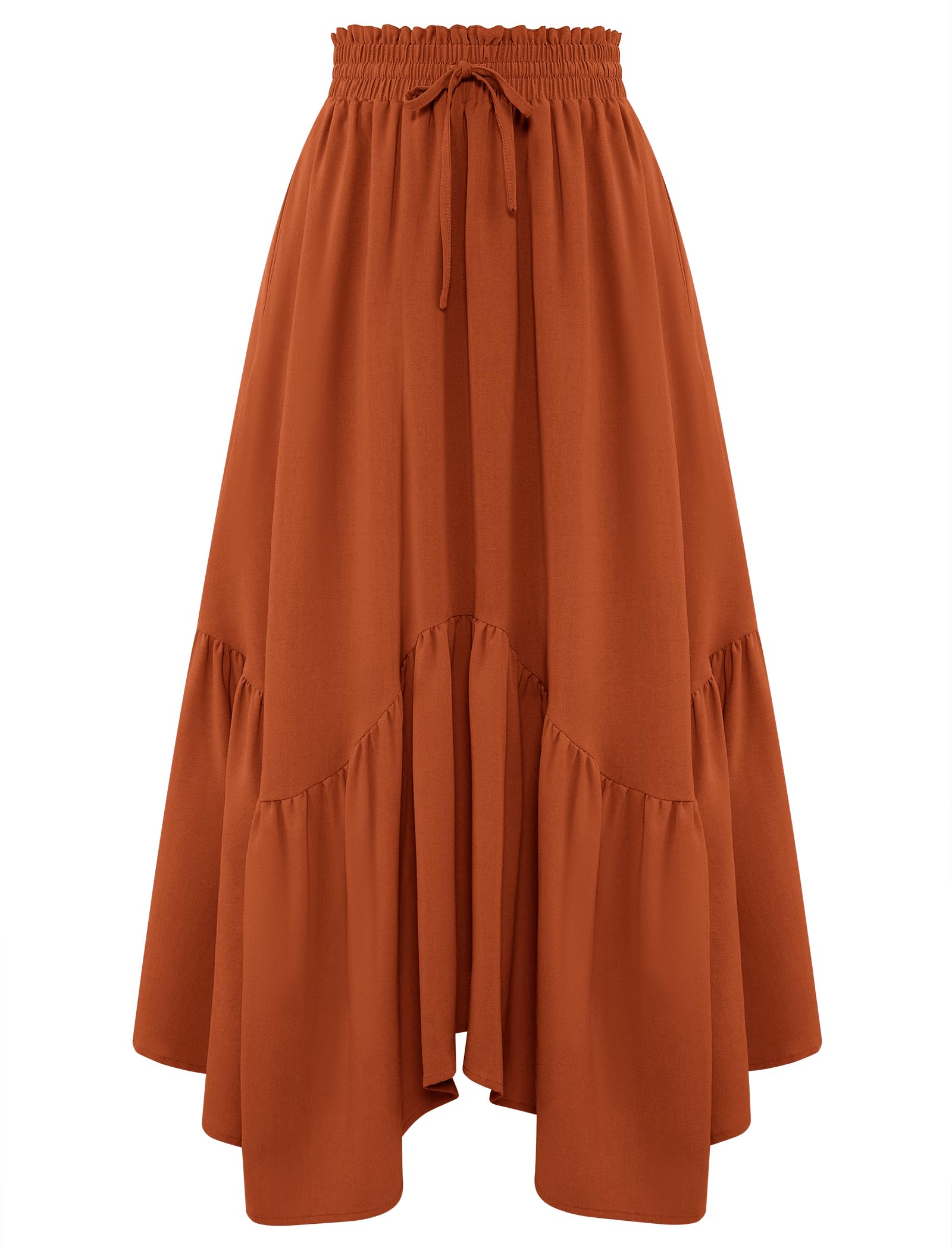 Arolina Women Long Skirts High Waist Skirts Renaissance Maxi Skirts Summer Casual Elegant A Line Flowy Skirts with