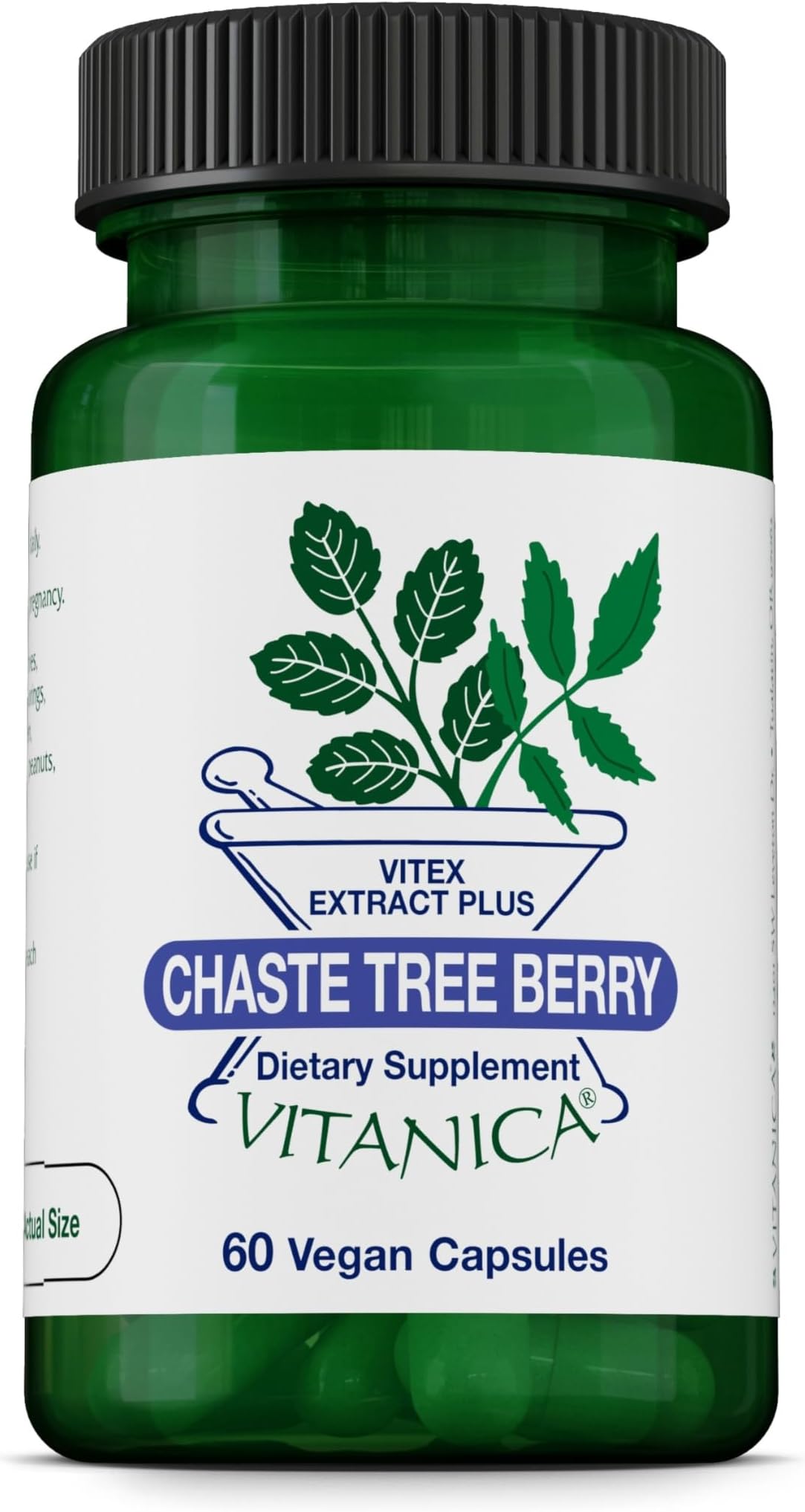 Vitanica, Chaste Tree Berry, Vitex Extract Plus, Vegan, 60 Capsules