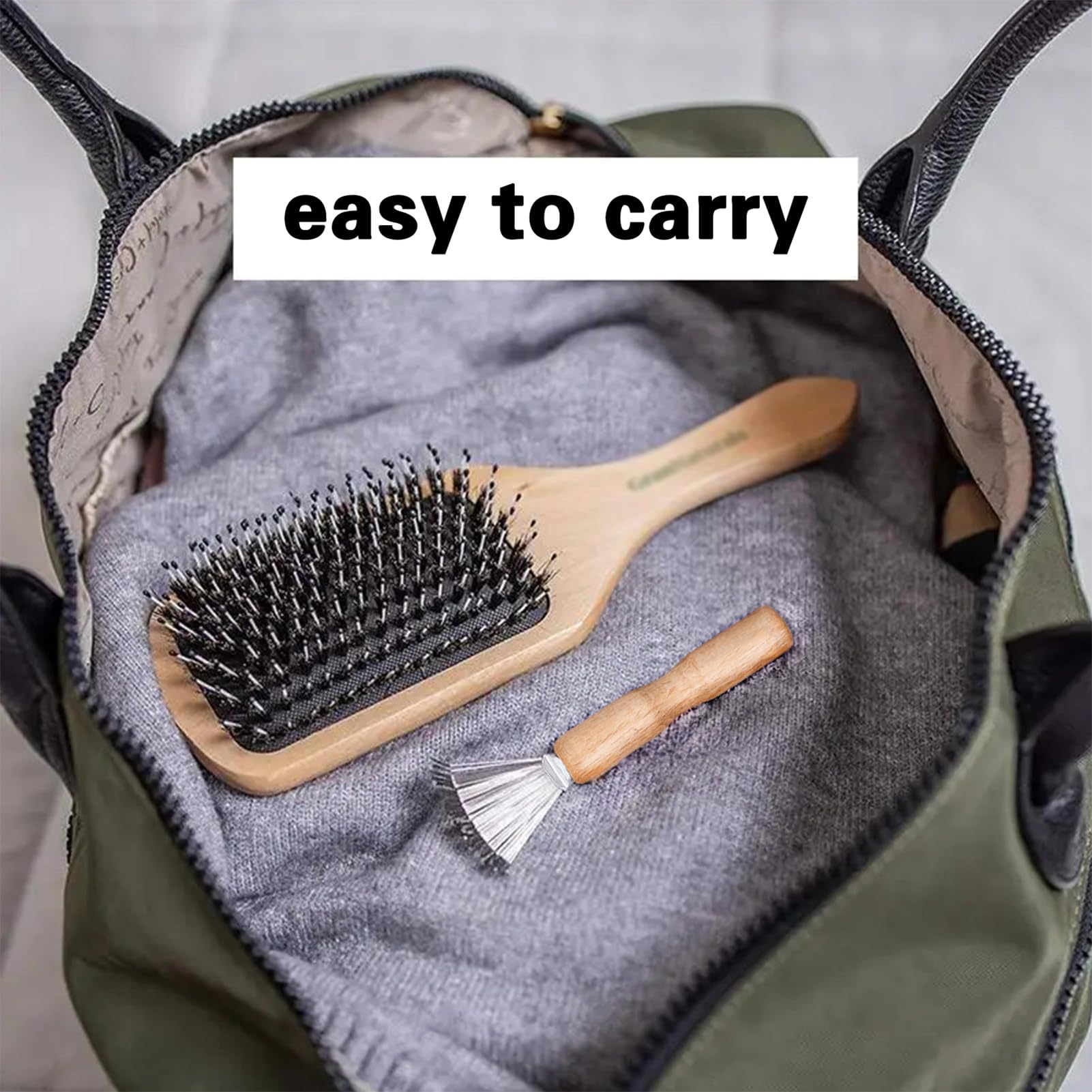 1 Pezzi Spazzole per Capelli Strumento Pettine di Pulizia Rastrello con Manico in Legno, Strumento, Pulizia dei Capelli per Capelli e la Pulizia di Spazzole da Barba, Strumento Artigianale