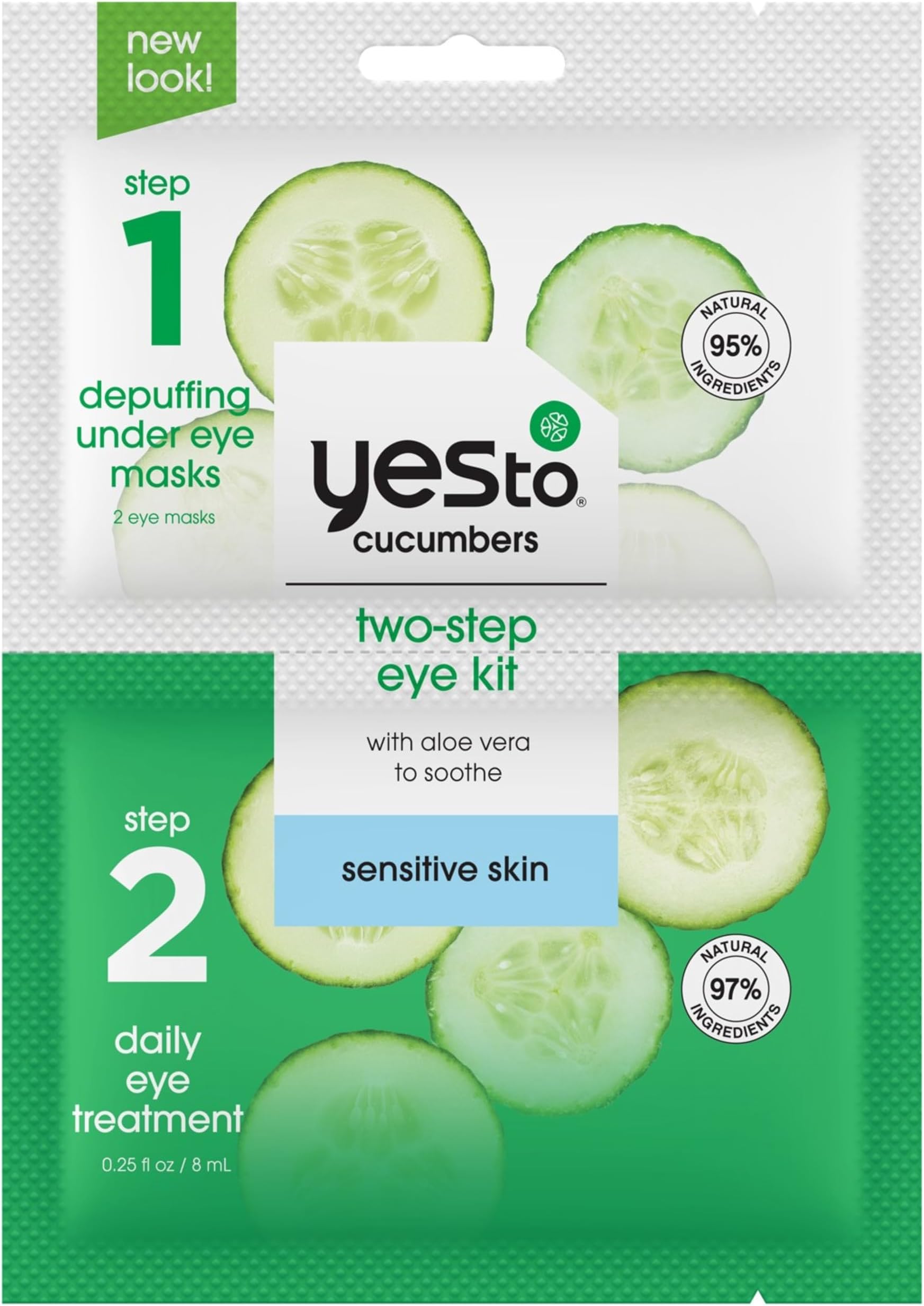 Yes To Cucumbers 2-Step Eye Kit, 1 Count