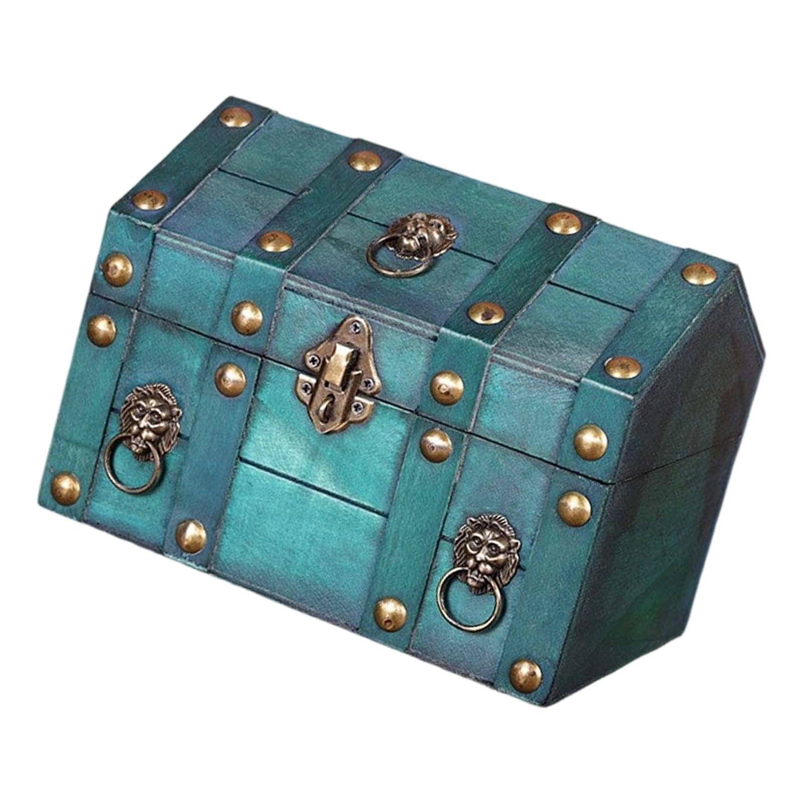 ZBIianxer Spacious Wood Storage Box for Jewelry Watches Featuring Antique Look for Home Decoration Handcraft Wood Case