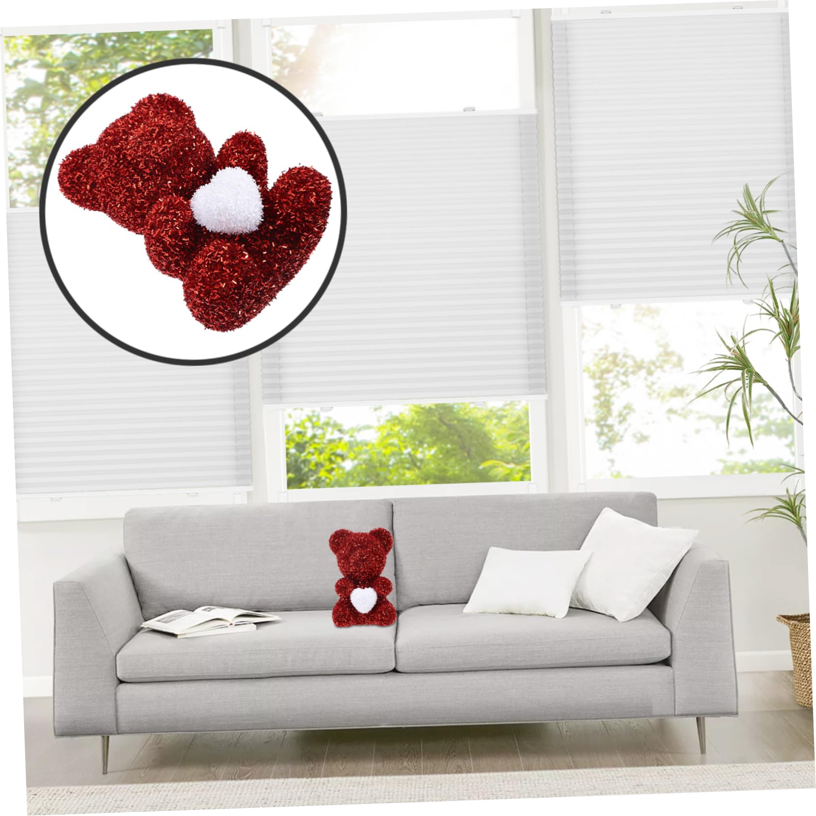 3 Stück Valentinstag Bär Frosch Plüschbär Picknick Dekorationen Reborn Puppen Hase Tier Plüsch Kuscheltier Großer Bär Hund Kleines Stofftier Bär Kostüm Kunststoff Rot