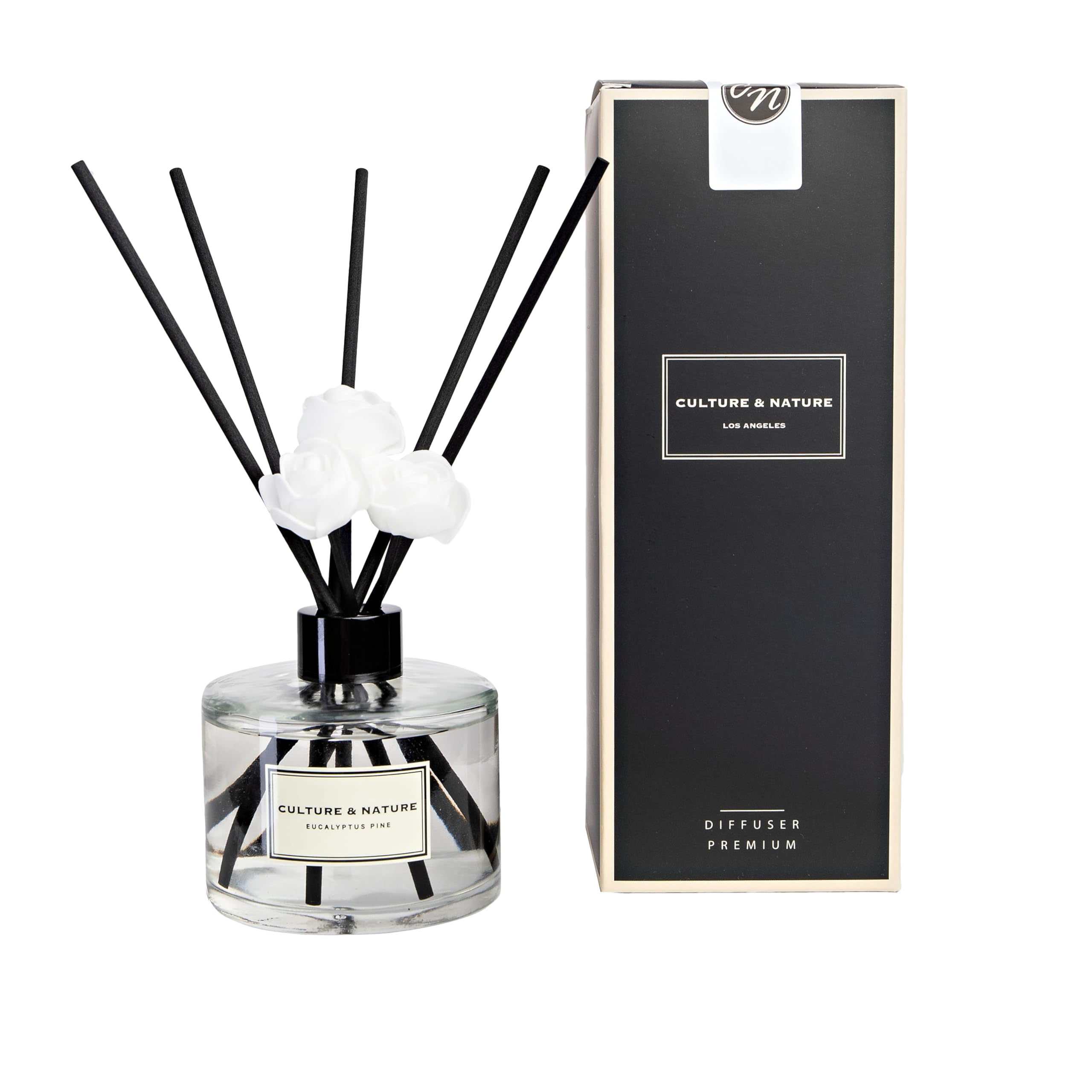 CULTURE & NATURE Reed Diffuser 6.7 oz (200ml) Eucalyptus Pine Scented Reed Diffuser Set