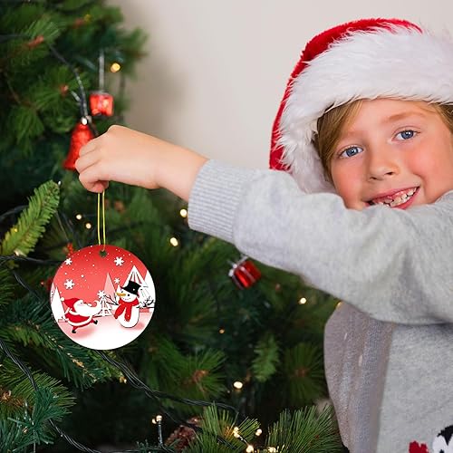 Miniatura 4 de 32 piezas de adornos de sublimación de metal, adornos de Navidad, adornos de Navidad de sublimación en blanco para decoración de árbol de Navidad