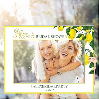 Custom Lemon Bridal Shower Photo Booth Frame, Lemon Theme Wedding, Lemon Tree Photo Prop, Bridal Shower Photo Booth Frame, Selfie Frame, Handmade Party Supply Photo Booth Props Sizes 36x24, 48x36