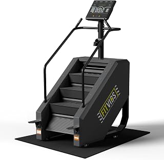 Fitvids Commercial Grade Stair Stepper Climber: 15 Resistance Levels, LED Tracking, 375lb Capacity - Quiet Home Gym Cardio Machine