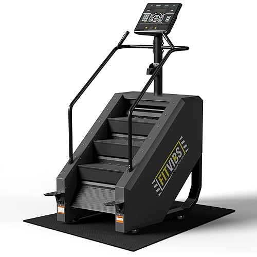Fitvids Stair Stepper Machine, Commercial Grade Stair Climber with 15 Resistance Levels, Continuous Stair Stepping Machine for Cardio and Lower Body Workouts, LED Screen, Exercise Machine for Home Gym