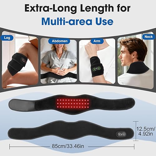 Miniatura 7 de Almohadilla térmica inalámbrica para el cuello con masaje, masajeador de cuello con calor, almohadilla térmica para el dolor eléctrico, envoltura