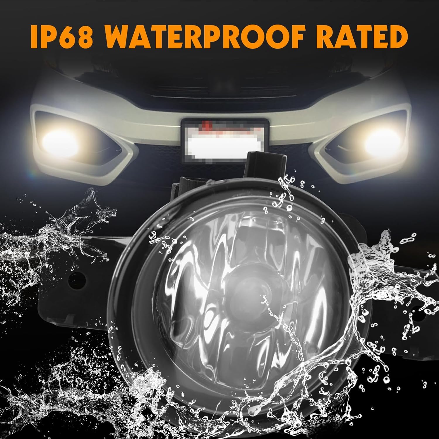 x xotic tech Pair 55W H11 Clear Lens Fog Light Lamps OE Fit Compatible with Acura Honda Ford Nissan Subaru (Part # 33900-T0A-A01 33900STKA11 AC2592111 4F9Z15200AA 5182426AA 3225-2050B etc.)