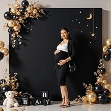 Besutolife Square Arch Backdrop Cover, 6.66.6 FT Spandex Arch Covers Stretchy Fitted Balloon Arch Stand Cover for Wedding, Birthday Party, Baby Shower, Photo Booth, Graduation Ceremony, Black