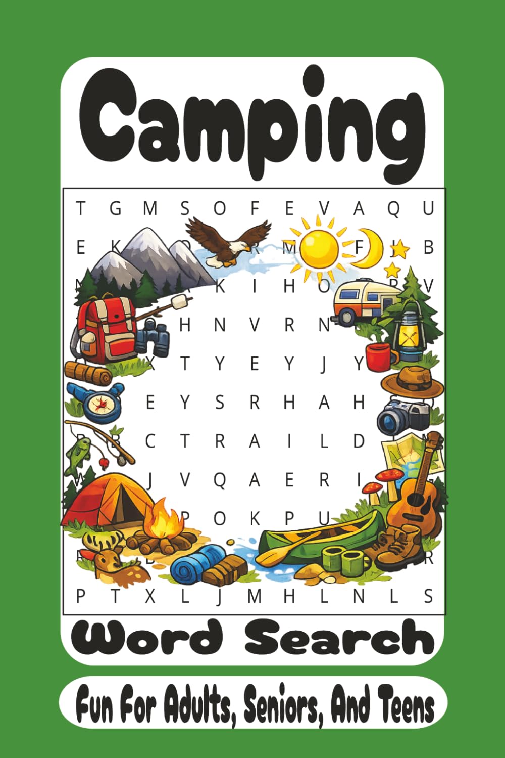 Camping Word Search: Relaxing Outdoor Adventure Puzzles for Adults & Teens | Fun Nature-Themed Brain Games Featuring Campfires, Wildlife, and Wilderness Exploration