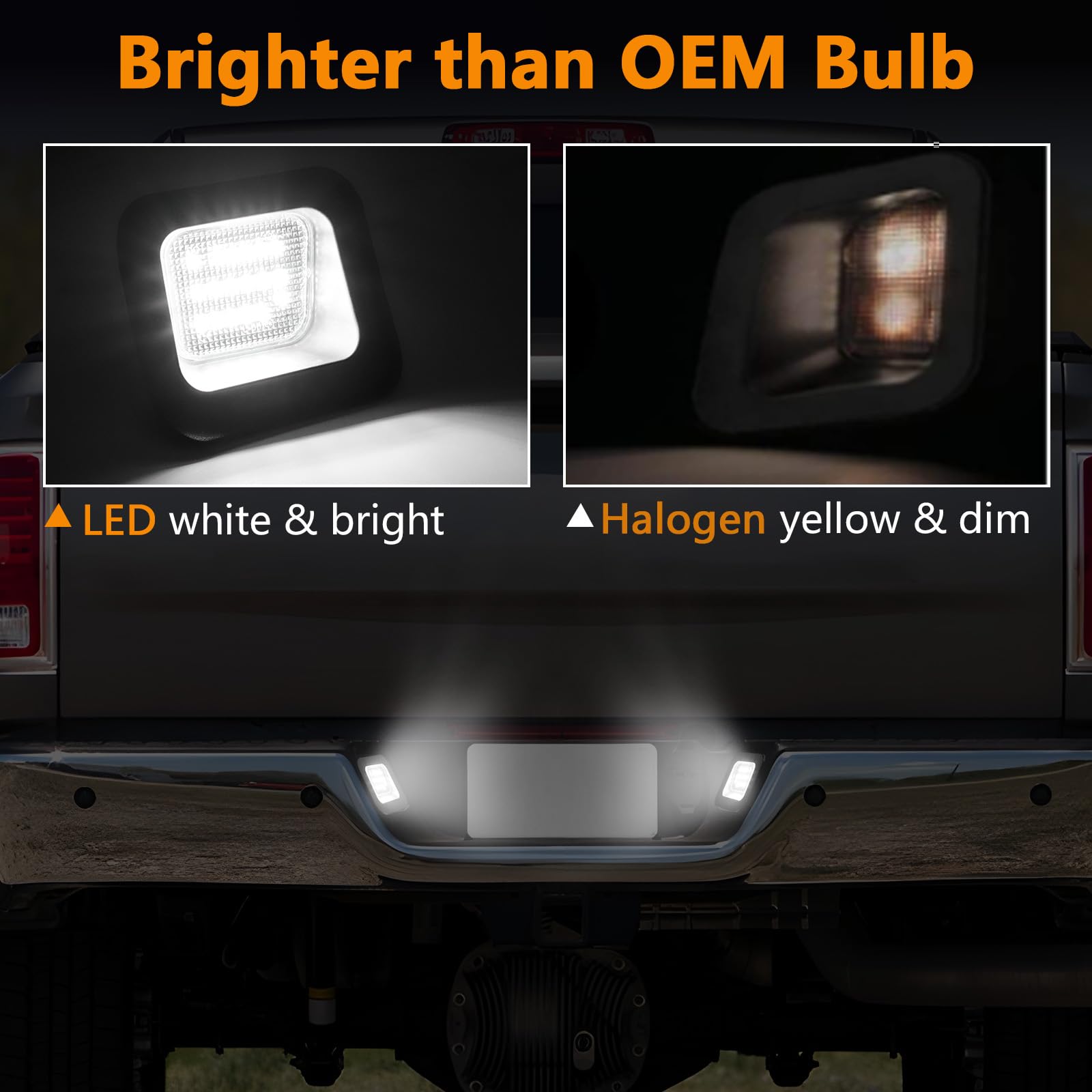 LECART Led License Plate Light for Dodge Ram 1500 2500 3500 Pickup Truck Smoke Housing White Lighting Tag Lamp Assembly Replacement Accessories 2 Pack